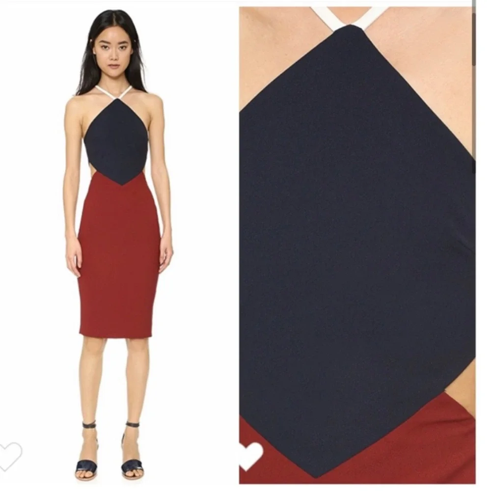 Elizabeth and James Riza Color block Dress Women Size 00 - Picture 4 of 16